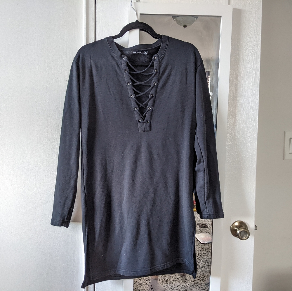 Blk dnm sweatshirt dress Black Denim